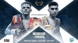 Watch Boxing: McGregor vs. Farooq 11/16/19 Live