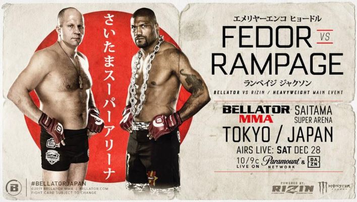 Watch Bellator 237 MMA: Fedor vs. Rampage 12/28/2019 PPV Full Show Online Free
