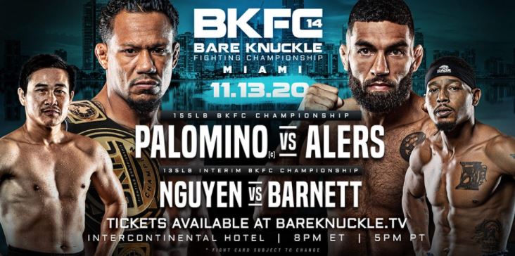 Watch BKFC 14: Jim Alers vs Luis Palomino 11/13/2020 PPV Full Show Online Free