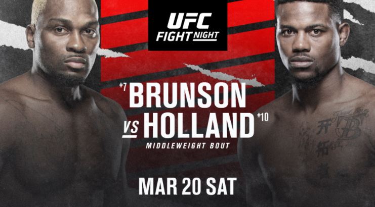 Watch UFC Fight Night: Brunson vs. Holland 3/20/21