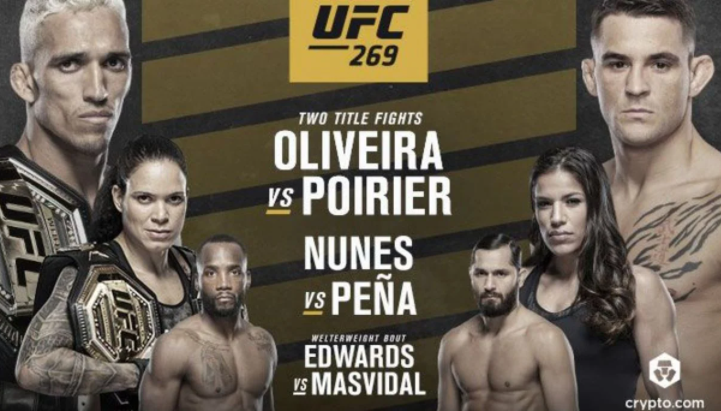 Watch UFC 269: Poirier vs. Oliveira 12/11/21
